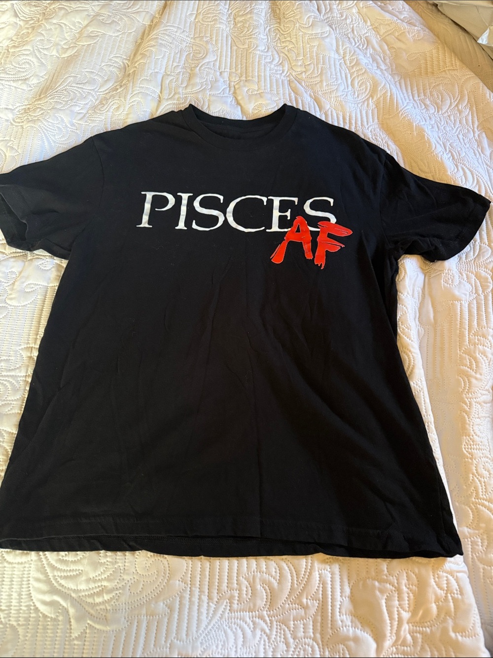 Pisces AF Black Graphic Tee